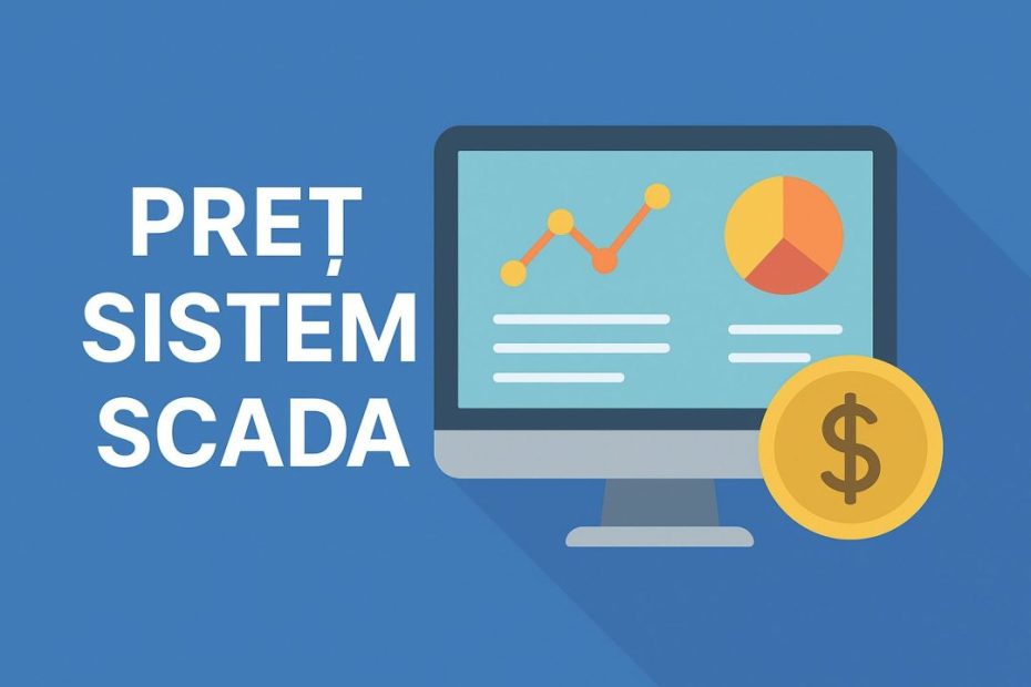 Grafic ilustrativ cu costurile și factorii care influențează prețul unui sistem SCADA pentru monitorizarea și controlul proceselor industriale